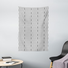 Monochrome Lines Dots Tapestry