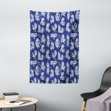 Cartoon Style Wildlife Tapestry