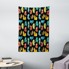 Funny Sea Characters Tapestry