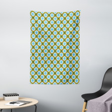 Retro Circle and Dots Tapestry