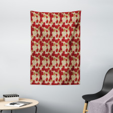 Romantic Red Roses Tapestry