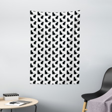 Playful Black Kittens Tapestry