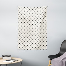 Checkered with Paw Prints Tapestry