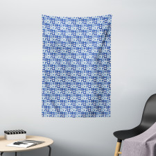 Abstract Grid Squares Tapestry