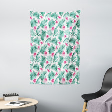 Tropic Ferns Flowers Tapestry