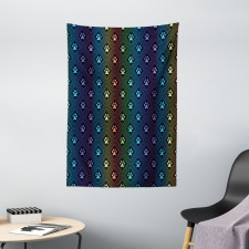 Paw Print Design Tapestry