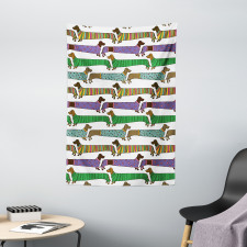 Dachshunds in Clothes Tapestry