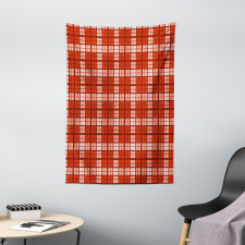 Vintage Tartan Motif Tapestry