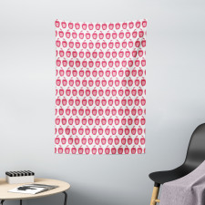 Doodle Pink Girls Pattern Tapestry