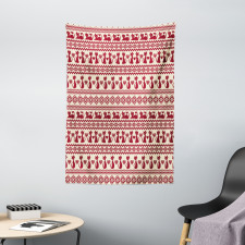 Cat Pattern Pixel Art Tapestry