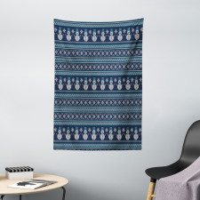 Snowman Chevron Zigzag Tapestry