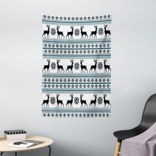 Zigzag Reindeer and Snow Tapestry