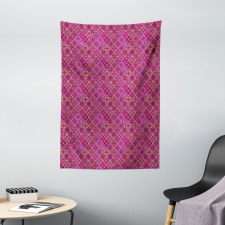 Checkered Pink Tapestry