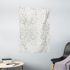 Rustic White Buds Tapestry