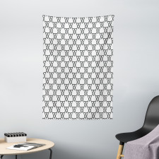 Line Art Design Tapestry