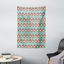 Funny Arctic Penguins Tapestry