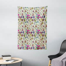 Lively Rich Doodle Tapestry