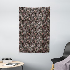 Black Lace Pattern Tapestry