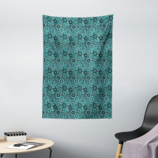 Paisley Motifs Flowers Tapestry