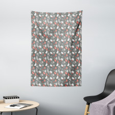 Rustic Flowers Pattern Tapestry