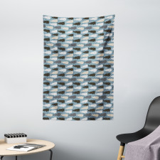 Abstract Art Silhouettes Tapestry