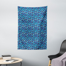 Tropical Pineapple Blue Tapestry
