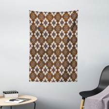 Batik Floral Pattern Tapestry