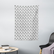 Monochrome Abstract Motif Tapestry