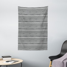 Geometric Black White Tapestry