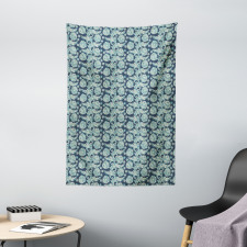 Oriental Folkore Flowers Tapestry