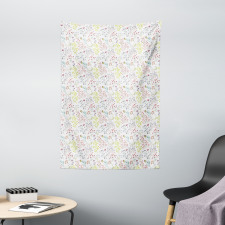 Pastel Toned Mushrooms Tapestry