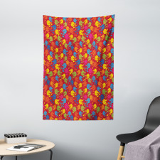 Colorful Blooming Daisy Tapestry