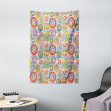 Hippie Colorful Circles Tapestry