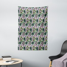 Violet Peonies Tapestry