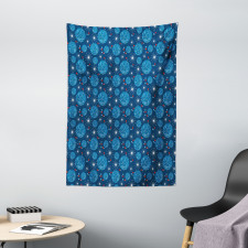 Circle Dots Dandelions Tapestry