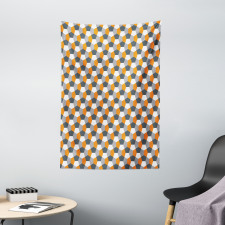 Modern Hexagonal Tile Tapestry