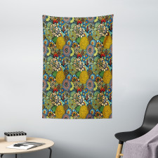 Whimsical Florist Doodle Tapestry