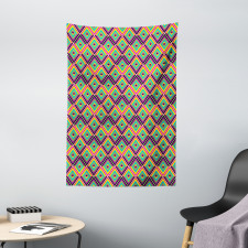 Rhombus Composition Tapestry