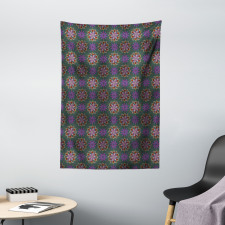 Colorful Abstract Curve Tapestry