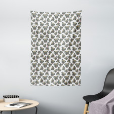 Cheerful Dogs Grunge Effect Tapestry
