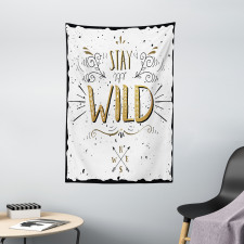 Stay Wild Hand Lettering Tapestry