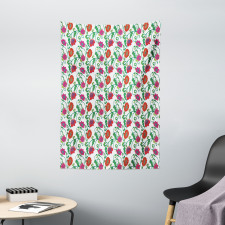 Romantic Spring Petals Tapestry