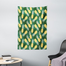 Palm Leaves Pineapples Tapestry