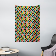 Colorful Banana Leaves Tapestry