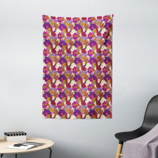 Vibrant Vintage Orchid Tapestry