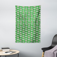Graphic Sitting Cows Tapestry