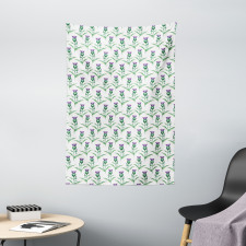 Botanical Print Plant Tapestry