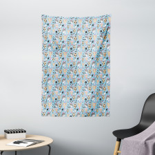 Hipster Animals Bow Tie Tapestry