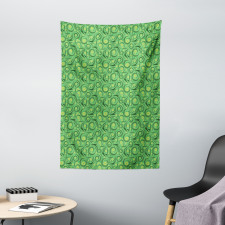 Floral Swirling Lines Tapestry