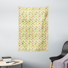 Apple Plum Pear Waves Tapestry